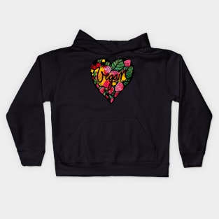 Vegan Heart Vegan Life Kids Hoodie